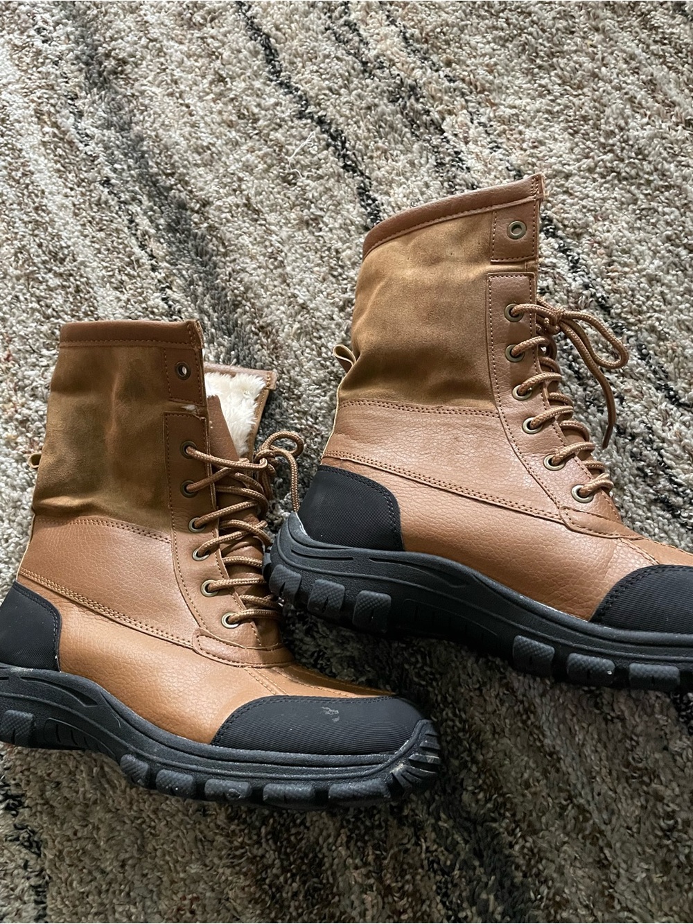 Women’s Brown Lace-Up Boots